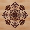 Ornate snowflake design made from intricate geometric patterns.