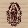 Intricate Floral Design of the Virgin Mary A vector graphic representation of Our Lady of Guadalupe, featuring intricate design.