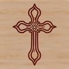 Intricately Detailed Crucifix SVG An ornate crucifix with intricate details, suitable for vector design and cutting machine projects.