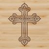 A traditional ornate cross with intricate details.