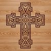 Ornate Crucifix Iconography A detailed, ornate crucifix symbolizing religious devotion, created as vector art for various design projects.