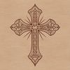 Symbolic Christian Cross Design with Intricate Details Ornate Christian cross symbol with detailed design elements.