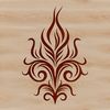 Ornate SVG vector design featuring stylized flames in various shapes.