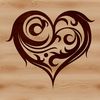 A delicate, ornate illustration of a heart shape for various design applications.