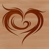 An intricate heart icon made up of delicate curves and lines, ideal for use in digital designs and creative projects.
