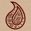Classic Paisley Pattern Icon An SVG icon of a classic paisley pattern, ideal for use in digital design projects requiring scalable graphics.