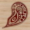 Paisley Shape Decorative Graphic Ornate paisley design with intricate patterns and shapes.