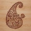A classic ornate paisley shape, suitable for vector art and clipart designs.