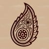 Beautiful Ornate Motif Design An intricately designed paisley motif with symmetrical patterns, ideal for use in various digital design applications.