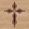 A detailed illustration of an ornate cross with intricate details suitable for vector art and clip art designs.
