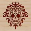 Intricate Skull Design Free Download An ornate illustration of a skull with intricate details suitable for tattoo design and vector art.