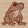 Wildlife Illustration - Wild Toad Design A colorful illustration of a wild toad in intricate detail.