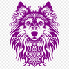 Free Creative Shetland Sheepdog Stencil