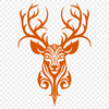 Deer Stencil In PNG File Format For Free Download