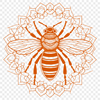 Bee Decal In SVG, PNG, PDF And DXF File Formats