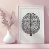 Unique Brain Decal PNG - Free Download