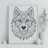 Ornate Husky In DXF For Free Download