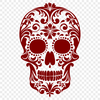 Ornate Skull Stencil