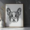 Ornate Dog Stencil - Free PDF Download