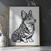 Sitting Dog Artwork - Free DXF