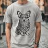 Ornate Sitting Welsh Corgi In PNG - Commercial Use