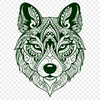 Ornate Husky Vector Art