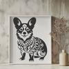 Ornate Welsh Corgi In DXF - Free Digital Download