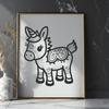 Cute Donkey In PNG & SVG