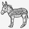 Ornate Standing Donkey Digital Artwork - PDF