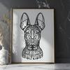 Ornate Doberman Pinscher SVG