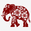 Unique Elephant In SVG, PNG, PDF And DXF File Formats - Free