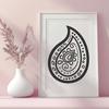 Ornate paisley design in vector format