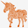 Unicorn Digital Artwork In SVG, PNG, PDF And DXF File Formats