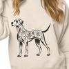 Ornate Standing Great Dane Vector Drawing