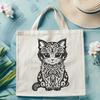 Ornate Kitten Printable Image - Free PNG Download