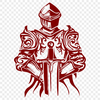 Unique Knight Vector Drawing - Free PDF Download