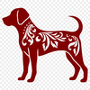 Ornate Standing Labrador Retriever SVG