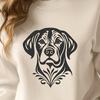 Ornate Labrador Retriever In DXF