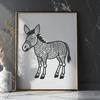 Free Unique Donkey Decal PNG - Commercial Use