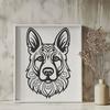 Ornate German Shepherd SVG, PNG, PDF And DXF Files