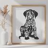 Stunning Great Dane Illustration In DXF For Free Download