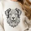 Ornate Australian Shepherd Vector Image In PNG For Free Download