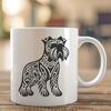 Ornate Standing Miniature Schnauzer Stencil