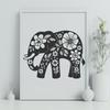 Floral Elephant Illustration