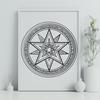 Ornate Pentagram In PDF And PNG