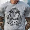 Ornate Sloth In PDF & PNG