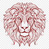 Lion Stencil In SVG, PNG, PDF And DXF Formats