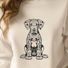 Beautiful Sitting Great Dane - DXF