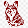 Creative Sitting Welsh Corgi Decal