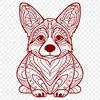 Stunning Corgi Digital Drawing